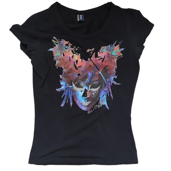 VTG Jean Paul Gaultier Womens Top Graphic Colorful Y2K Short Sleeve Tee XS RARE! - Picture 1 of 6